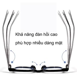 Thumbnail Gọng kính cận thời trang nữ ANDU EYEWEAR dáng vuông LUTTO chất liệu nhựa cốt kim loại- 17175 4