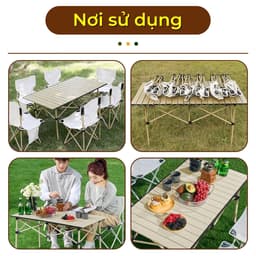 Thumbnail Bàn cắm trại gấp gọn model TSD53 cm GOLD, đa năng, dã ngoại, có thể gập lại, 3