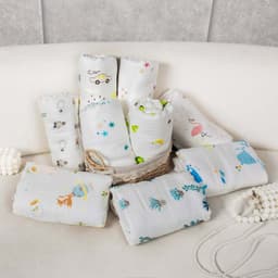 Thumbnail Khăn Tắm Dày, Chăn Đắp 6 Lớp BONNY Mềm Mịn Thoáng Khí Cho Bé (KT:90X120Cm) 4