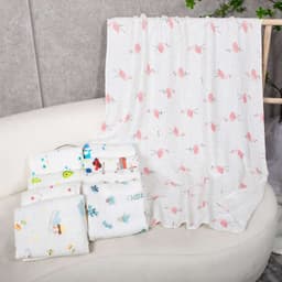 Thumbnail Khăn Tắm Dày, Chăn Đắp 6 Lớp BONNY Mềm Mịn Thoáng Khí Cho Bé (KT:90X120Cm) 2