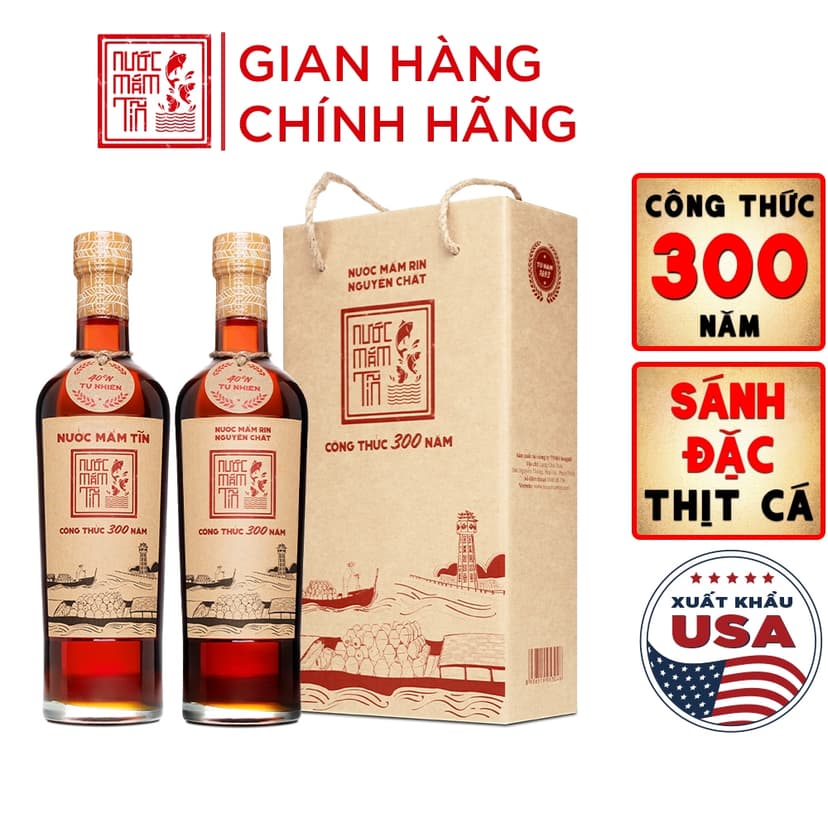 Ảnh Mắm Tĩn Nhãn Đỏ Độ Đạm 40N Chai Thủy Tinh 500ml/chai Rin Nguyên Chất Truyền Thống Sạch 1