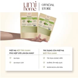 Thumbnail Bột Trà Xanh hữu cơ UMIHOME nguyên chất 40g | Green tea powder 100% Organic 1