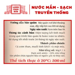 Thumbnail Làng Chài Xưa truyền thống nhãn đỏ chai thủy tinh 500ml cốt nhỉ đặc biệt 2