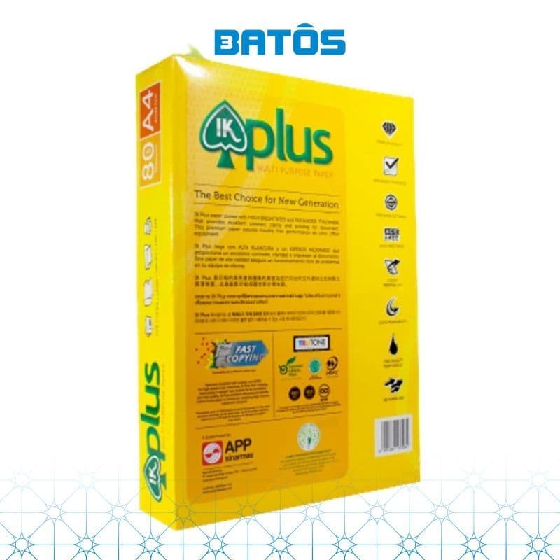 Ảnh Giấy A4 IK Plus 80gsm, 500 tờ/ Ream, nhập khẩu từ Indonesia. 2