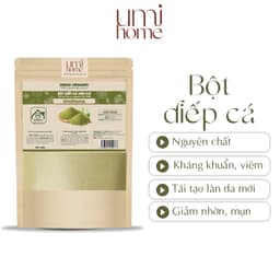 Thumbnail Bột Diếp Cá hữu cơ UMIHOME nguyên chất 40g dùng đắp mặt nạ đắp mặt ngừa mụn, dưỡng da trắng mịn và mờ thâm hiệu 1