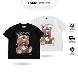 Thumbnail Áo Thun Gấu Mắc Cỡ 2 Màu - Brand TSUN chính hãng - Shy Teddy Tee - Unisex 1