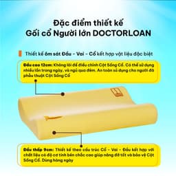 Thumbnail Gối cổ người lớn DOCTORLOAN giữ đường cong sinh lý bảo vệ cột sống cổ 3