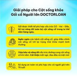 Thumbnail Gối cổ người lớn DOCTORLOAN giữ đường cong sinh lý bảo vệ cột sống cổ 4