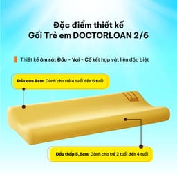Thumbnail Gối cổ trẻ em DOCTORLOAN bảo vệ đường cong sinh lý cổ cho trẻ từ 2-10 tuổi 3