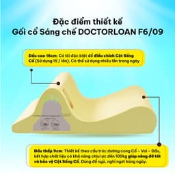 Thumbnail GỐI CỔ SÁNG CHẾ DOCTORLOAN F6/09 bảo vệ đường cong sinh lý nắn chỉnh sai lệch đốt sống 4
