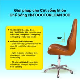 Thumbnail Ghế sáng chế DoctorLoan 90D đệm dày giữ dáng ngồi chuẩn hỗ trợ nắn chỉnh cột sống 3