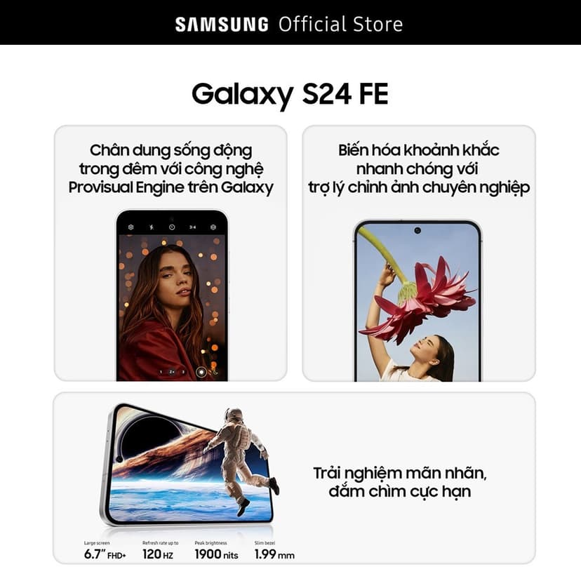 Ảnh Bộ Sưu Tập Giới hạn Galaxy S24 FE Đồng đội đỉnh cho hội fan chất - Quà Tặng Đồng Hồ Samsung Galaxy Fit3 và Sạc nhanh 25W 3