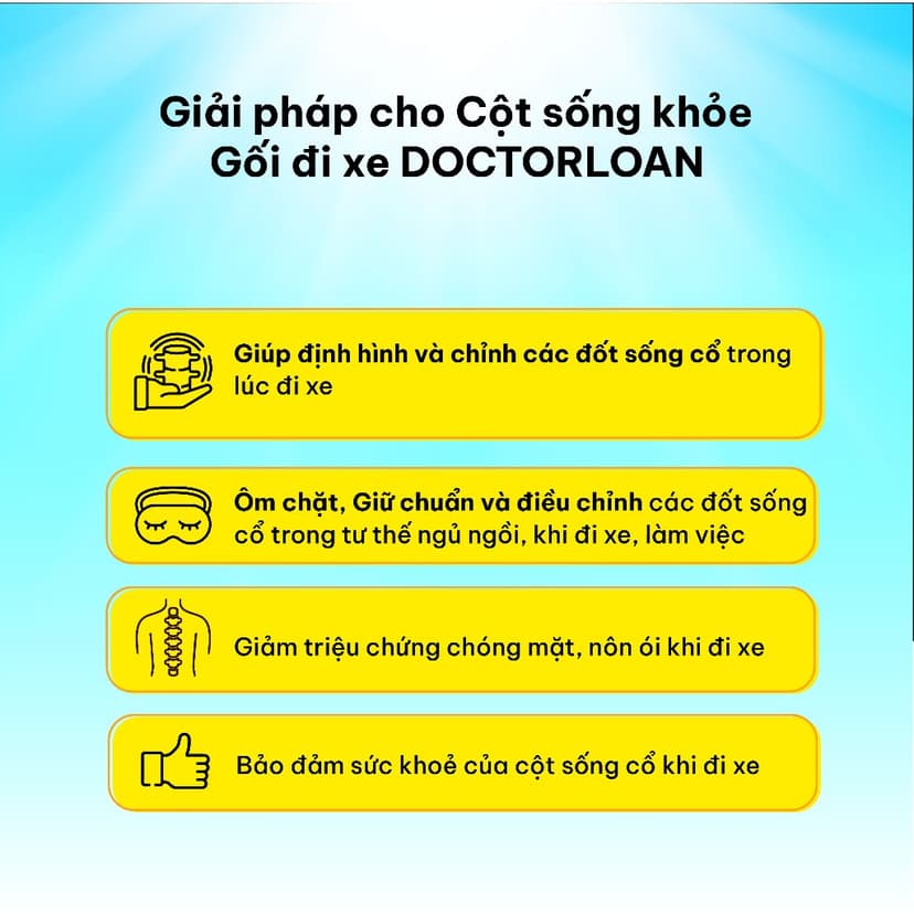 Ảnh Gối cổ đi xe DoctorLoan giữ cấu trúc cổ không bị lệch vẹo 3
