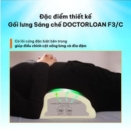 Thumbnail Gối lưng F3 DOCTORLOAN hỗ trợ nắn chỉnh đốt sống ngực và lưng 2