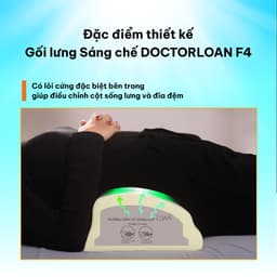 Thumbnail Gối lưng DOCTORLOAN F4 hỗ trợ nắn chỉnh sai lệch đốt sống lưng và ngực 3