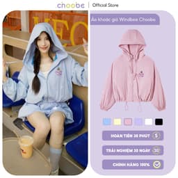 Thumbnail Áo khoác nữ Windbee Choobe chống nắng cản gió khóa kéo vải gió lụa mềm AK18 1