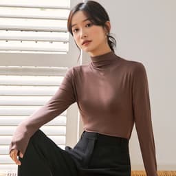 Thumbnail Áo Giữ Nhiệt Thiết Kế Cao Cấp LECOONG GN01 Vải Cotton Bốn Chiều Màu Đem Trắng Be Nâu Xanh 3