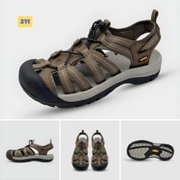 Thumbnail Sandal nam Vento bít mũi SD08003Br có big size 44 | Vento  Optimus SD08003 3
