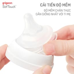 Thumbnail Bình sữa Thuỷ Tinh cổ rộng Pigeon Softouch Baby Friend World 160ml/240ml 2