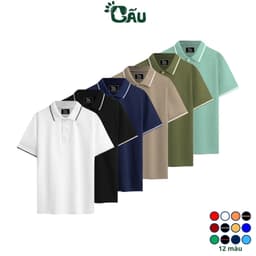 Thumbnail Áo thun Polo GẤU 194 vải cá sấu mè thoáng mát, co dãn 4 chiều, sang trọng lịch lãm, form gerular fit - PL 1 Sọc 3