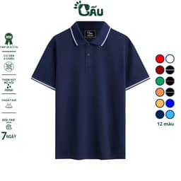 Thumbnail Áo thun Polo GẤU 194 vải cá sấu mè thoáng mát, co dãn 4 chiều, sang trọng lịch lãm, form gerular fit - PL 1 Sọc 2