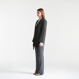 Thumbnail DEAR JOSÉ - Áo blazer vạt dập li xám đen Pegasus 2