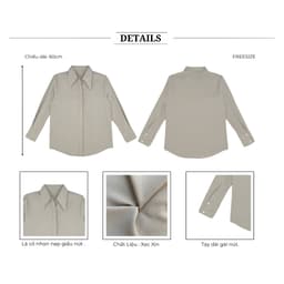 Thumbnail BBSTORE'S Áo Sơ Mi Tay Dài Form Rộng Hiện Đại Và Cá Tính - A3665 3