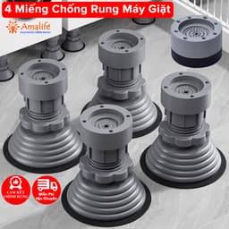 Thumbnail Bộ Chân Đế Máy Giặt 4 Miếng Kê Tủ Lạnh Chống Rung Chống Trơn Trượt Điều Chỉnh Tăng Giảm Chiều Cao Hãng Amalife 1