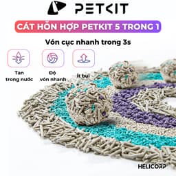 Thumbnail Cát mèo Petkit cao cấp 5in1 mix đậu nành, đất sét, khử mùi, vón tốt, xả tolet 2