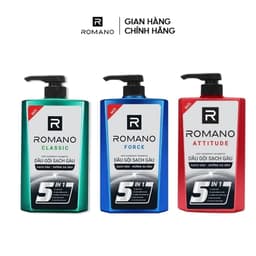 Thumbnail Dầu gội nam sạch gàu 5in1 Romano hương nước hoa Classic/ Force/ Attitude 610g / 650g - 3 mùi hương có sẵn 2