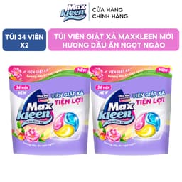 Thumbnail Combo 2 Túi Viên Giặt Xả MaxKleen Hương Dấu Ấn Ngọt Ngào (34 viên/Túi) 1
