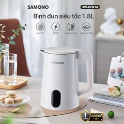 Thumbnail Ấm đun nước điện thông minh SAMONO SW-EKW18 1.8L 1500W 2 lớp chịu nhiệt dễ dàng vệ sinh lòng ấm inox 304 2