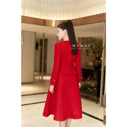 Thumbnail Chân Váy Dạ Tweed Nữ MY WAY Dags Xòe Kẻ Ô Cao Cấp 6MCX0218 2
