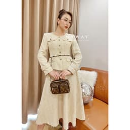Thumbnail Chân Váy Dạ Tweed Nữ MY WAY Dags Xòe Kẻ Ô Cao Cấp 6MCX0218 1