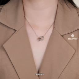 Thumbnail Dây chuyền nữ titan Eleanor Accessories đính đá vòng cổ khắc số la mã phụ kiện trang sức 8505 3
