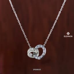 Thumbnail Dây chuyền nữ titan Eleanor Accessories đính đá vòng cổ khắc số la mã phụ kiện trang sức 8505 2
