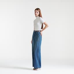 Thumbnail DEAR JOSÉ - Quần Jeans dài suông loe xanh dương đậm Anastasia 2
