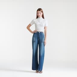 Thumbnail DEAR JOSÉ - Quần Jeans dài suông loe xanh dương đậm Anastasia 1
