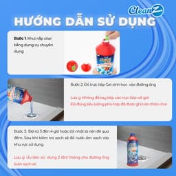 Thumbnail Gel sinh học sạch bồn rửa bát CleanZ - làm sạch đường ống, khử mùi hôi hiệu quả 500ml/1000ml 4