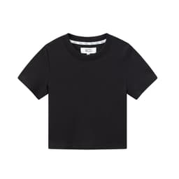 Thumbnail Áo Thun BOO Form Crop Top Cotton Basic Trơn Màu Đen 1