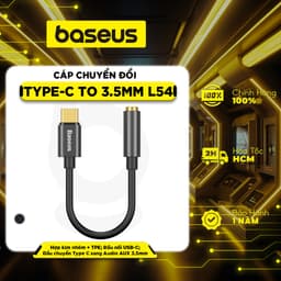 Thumbnail Cáp chuyển đổi Type-C Baseus Male to 3.5mm Female L54 - Màu đen 1