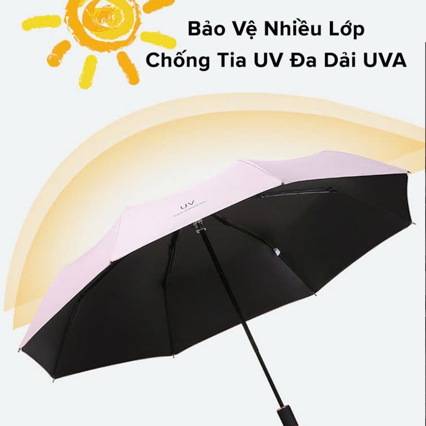 Ảnh Ô Che Mưa Nắng Chống Tia UV 8 Nan Chọn Màu - Dù Che Mưa Che Nắng Cầm Tay Gấp Gọn, Thời Trang, Tiện Lợi Hãng Amalife 1