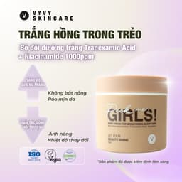 Thumbnail Kem body trắng an toàn [KHÔNG HỒI TONE], da mướt mịn ửng hồng trong veo Pick me, girls Vyvyhaircare V 250gr 2