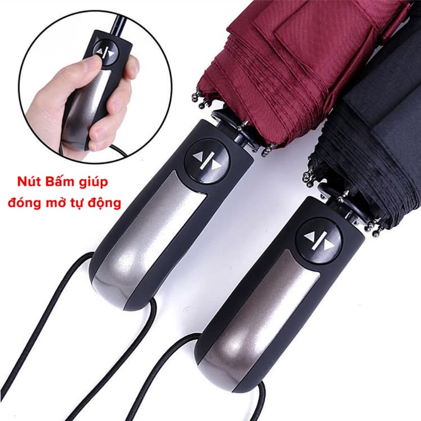 Ảnh Ô Tự Động Đóng Mở 2 Chiều 10 Nan Chống Tia UV Chọn Màu, Dù Che Mưa Nắng, Ô Cầm Tay Gấp Gọn Tiện Lợi Hãng Amalife 2