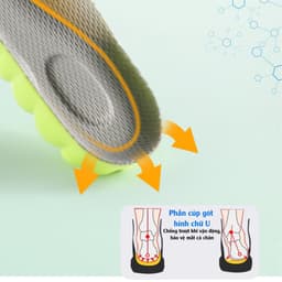 Thumbnail Miếng Lót Giày 4D Bảo vệ Chân MINSU M2352 Chống Trơn Trượt, Lưu Thông Khí Huyết, Đệm Êm Chân, Thấm Hút, Khử Mùi Nam Nữ 3