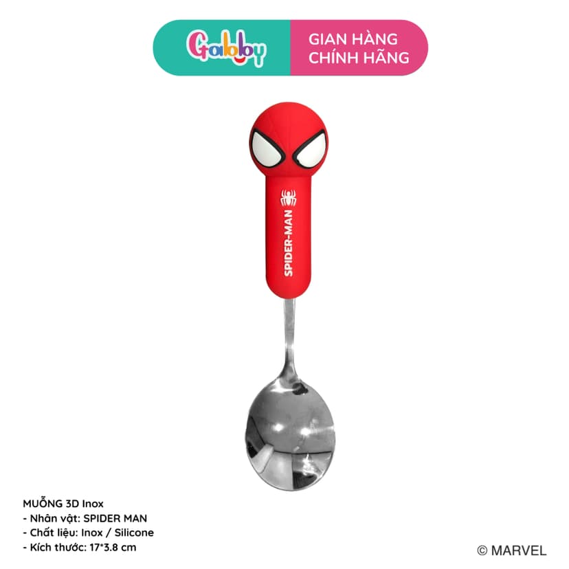 Ảnh Dụng Cụ Ăn Dặm Hình Người Nhện Spiderman Tô, Cốc, Muỗng, Thìa, Đũa, Đĩa, Khay Ăn Cơm ( Chất Liệu Nhựa Melamine ) 2