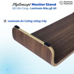 Thumbnail Kệ màn hình máy tính, Bàn Laptop Gỗ uốn cong - Plyconcept Monitor Stand - Laminate chống trầy 4