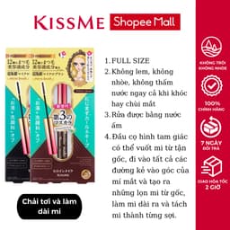 Thumbnail Chuốt Mi Mascara Kissme Phiên Bản Mới Đầu Cọ Mảnh Micro Mascara Advanced Film chống nước chải tơi và dài mi 4.5g 2