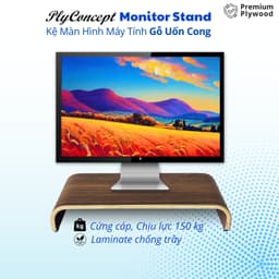 Thumbnail Kệ màn hình máy tính, Bàn Laptop Gỗ uốn cong - Plyconcept Monitor Stand - Laminate chống trầy 1