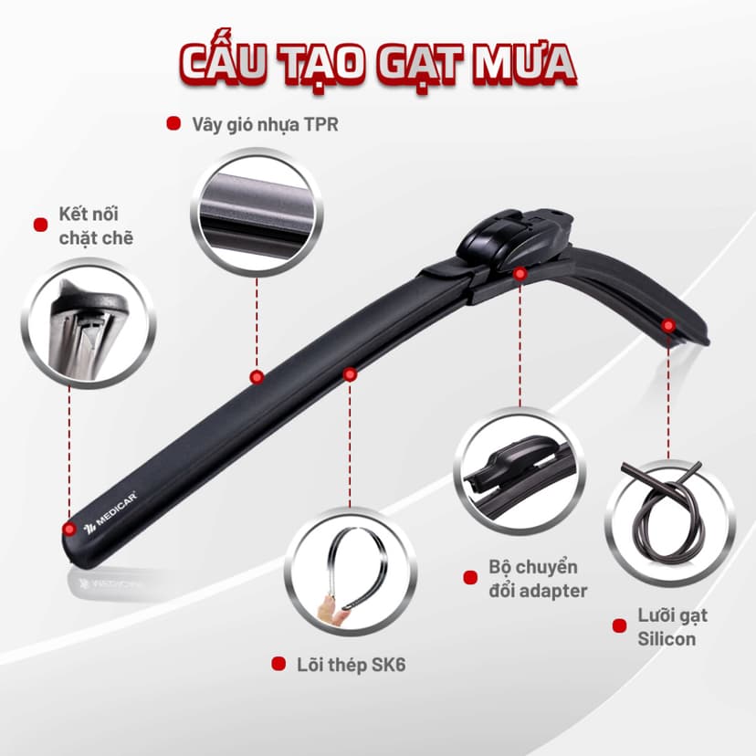 Ảnh Cặp móc chuyển đổi (2 cái) dùng cho gạt mưa các dòng xe khác móc U 1